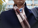 士丹熊（SHIDANXIONG）男士圍巾冬季格子新款圍巾男韓版百搭簡約圍脖男學(xué)生180*30cm 8# 曬單實(shí)拍圖