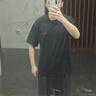 啄木鳥(niǎo)【2件裝】短袖T恤男士夏季冰絲涼感半袖青少年寬松休閑五分上衣 紅魔黑色+眨眼黑色 (2件裝） 3XL (建議體重155-170斤左右） 曬單實(shí)拍圖