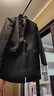 皮爾卡丹（pierre cardin）立領(lǐng)羊毛呢大衣男士中長(cháng)款風(fēng)衣羊絨呢子外套大碼春秋季休閑上衣服 2811黑色 加厚 3XL 【160-174斤】 曬單實(shí)拍圖