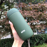 BNRU膠囊保溫杯高檔男士款商務(wù)茶水分離杯保冰便攜不銹鋼女生隨行水杯 316抗菌+茶隔【軍綠色】 450ml 曬單實(shí)拍圖