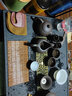 向豐 烏金石茶盤(pán)紫砂茶具套裝帶全自動(dòng)電器功夫茶臺茶海電磁爐茶托盤(pán) 蘇窗（全自動(dòng)玻璃套裝） 80*40*3cm 曬單實(shí)拍圖