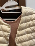 鸭鸭（YAYA）轻薄羽绒服女短款休闲内胆薄款冬季内搭保暖新国标外套KX 米白 S 实拍图