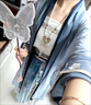 妃秀蝶新中式女裝漢服女中國(guó)風(fēng)套裝【竹影】長(zhǎng)干寺宋制夏季 【竹影】藍(lán)色五件套 M 曬單實(shí)拍圖
