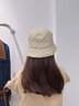 蒙奈特帽子女冬季新款加厚保暖大帽檐洋氣潮牌漁夫帽四季戶(hù)外時(shí)尚盆帽 米色（鑲鉆M銀標） 均碼（53-57CM） 曬單實(shí)拍圖