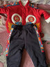 長命富貴 兒童冬季紅色唐裝漢服男童過年服嬰兒新年衣服周歲禮服男寶寶抓周服棉衣紅色拜年服套裝分體兩件套 祥云瑞龍 90 曬單實拍圖