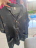 貓人男士睡衣夏季夏款冰絲家居服短袖短褲夏天可外穿男款大碼秋冬保暖 雙短男士玉簪綠葉 XL (130-150斤) 曬單實拍圖