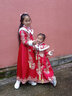 馬櫻紅雨 女童冬季漢服秋冬中國風(fēng)演出服兒童古風(fēng)拜年服中大童加絨過年服 紅色 C款加絨【+云肩】 160 【適合體重75~88斤】 曬單實(shí)拍圖