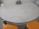 晨巢 岩板餐桌 实木餐桌椅组合现代简约可伸缩折叠吃饭桌子餐厅家具 黑白框架亮光雪山白-101皮椅款 1.2米一桌六椅 实拍图