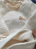 儿童保暖内衣套装秋衣秋裤宝宝衣服高腰护肚裤婴儿加厚彩棉衣 1-3岁新款 卡其色（肩扣款） 90cm（建议体重10-12公斤） 实拍图
