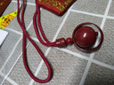 Twee朱砂吊墜護(hù)身符平安扣男女本命年轉(zhuǎn)運送 男女友生日情人節(jié)禮物 紫金砂-平安扣朱砂吊墜-咖繩 曬單實拍圖