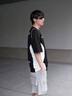 黑盒白港風(fēng)街頭短袖t恤男新款夏季韓版潮流時(shí)尚簡(jiǎn)約寬松休閑潮牌T恤 JCF-S140黑色 XL 曬單實(shí)拍圖