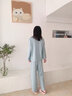 有棵樹植物停螨衣月子服孕婦哺乳睡衣女春季棉產(chǎn)后家居服 天藍(lán) M 曬單實(shí)拍圖