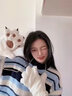SOMUBAY熊掌貓爪手套男女學(xué)生情侶秋冬加絨加厚兒童親子可愛(ài)毛絨防寒保暖 ST-536白色 成人款 曬單實(shí)拍圖