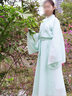 馬櫻紅雨 女童古裝漢服超仙兒童古裝仙女服古代服裝漢服女中國風(fēng)輕紗飄逸 青色【親膚舒適】 M碼/適合身高160-165厘米 曬單實(shí)拍圖