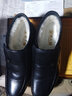老人頭男靴冬季新品棉鞋男加厚羊毛保暖高幫鞋男牛皮休閑皮鞋男厚底防滑中老年爸爸鞋毛靴子特大碼47 黑色黑底 42 曬單實(shí)拍圖