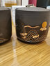 瓷牌茗茶具（cipaiming teaset）瓷牌茗 紫砂茶葉罐密封存茶儲茶罐家用茶餅罐茶缸罐 小號《旭日東升》直身紫砂茶葉罐 曬單實(shí)拍圖