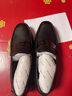 皮爾卡丹（pierre cardin）鹿皮男鞋輕底軟面平跟縫線更耐穿樂福鞋舒適抗皺不易累腳爸爸鞋 黑色 25新貨 41 曬單實(shí)拍圖