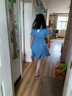 紫洛妮少女連衣裙初中學(xué)生2025夏裝新款高中生學(xué)院風(fēng)甜美收腰薄款牛仔裙 【輕薄透氣】牛仔藍 XL 曬單實(shí)拍圖