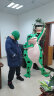 威柯青蛙人偶服装青蛙卡通玩偶服装儿童玩偶成人蛤蟆充气毛绒头套网红 升级双风机-绿色-155-170 实拍图