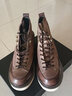 羚步 男士馬丁靴高幫皮鞋英倫風(fēng)男靴真皮皮靴透氣中幫靴子男百搭拼色工裝短靴 拼接款 39 曬單實(shí)拍圖