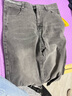 依心男夏季薄款牛仔短褲男七分牛仔褲子男士寬松直筒馬褲休閑中褲潮 灰色 27 曬單實(shí)拍圖