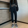 FSHE牛仔褲女2025年春秋設(shè)計(jì)感花苞高腰哈倫老爹褲寬松顯瘦蘿卜褲女 藍(lán)色 S [ 80-95斤] 曬單實(shí)拍圖