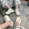 歌瑞夢（GERUIMENG）2024新款厚底洞洞鞋女夏季韓版蝴蝶結(jié)少女心涼拖鞋女外穿ins潮 白色 40/41碼 曬單實拍圖
