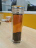 述作銀幣高檔雙層玻璃杯隔熱茶杯男士商務(wù)茶水分離泡茶杯便攜女士水杯  上善若水（8K鏡面） 380ML 曬單實拍圖