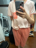 秋鹿睡衣女士25夏季純棉印花短袖格子短褲外穿家居服套裝 黃色 XL 曬單實拍圖