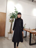 Sugargirl職業(yè)裝毛呢大衣女中長(cháng)款呢子外套售樓部物業(yè)珠寶酒店工作服工裝冬 藏青色毛呢大衣 XL 曬單實(shí)拍圖