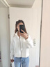 伊琦蕾 短外套女2025秋季新款短款拉鏈外套開衫女韓版寬松簡(jiǎn)約時(shí)尚女裝 白色_【春秋】 薄款 L _110-140斤 曬單實(shí)拍圖