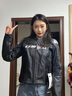 DAINESE/丹尼斯 RACING 4 LADY女士皮衣摩托車(chē)騎行服機車(chē)修身防護皮夾克 631/黑-黑 44 曬單實(shí)拍圖
