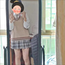 納琳雅Nalinya2025新款秋季套裝女韓系學(xué)院風(fēng)假兩件毛衣+格子半身裙套潮 杏色毛衣+卡其格子裙 M 建議95-110斤 曬單實(shí)拍圖