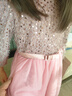 apfelbaum女童公主裙女孩生日禮服裙主持人鋼琴兒童走秀花童晚禮服長袖加絨 豆沙色長款 150cm 曬單實拍圖