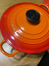 酷彩（Le Creuset）進口琺瑯鍋鑄鐵22/24/26cm圓形鍋湯鍋燜蒸燉煮鍋燉鍋煲湯微壓鍋 【3-5口之家】桔色 24cm 曬單實拍圖