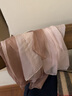 達芬奇密碼真絲絲巾100%桑蠶絲女士春秋女圍巾空調披肩防曬紗巾多用沙灘巾女 藕粉漸變 曬單實(shí)拍圖