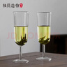 極簡造物 綠茶高腳杯猴魁專用家用玻璃杯日式泡綠茶杯品鑒單杯透明創(chuàng)意水杯喝花茶杯子紅酒洋酒香檳杯功夫茶 兩只裝 曬單實拍圖