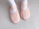 智友伴兒童加絨舞蹈鞋女童保暖膚色芭蕾舞鞋成人春秋冬季練功軟底貓爪鞋 曬單實(shí)拍圖