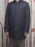 莫奈德品牌風(fēng)衣男中長(cháng)款藏青色秋冬季鴨絨翻領(lǐng)羊毛商務(wù)休閑風(fēng)衣中年男士 藏青色-紐扣款 180 曬單實(shí)拍圖