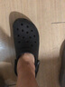 鯊鵜鶘洞洞鞋男夏季外穿拖鞋防滑軟底迪特潮流I韓版包頭沙灘鞋大碼涼鞋 明星黑色 38 曬單實(shí)拍圖