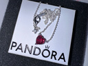 潘多拉（PANDORA）烈焰之心項鏈頸飾耳釘套裝女款生日禮物送女友 閃耀光環(huán)心形吊墜鎖骨鏈頸飾 均碼 曬單實(shí)拍圖