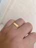 賽菲爾黃金戒指女足金999.9唯愛拉絲男女情侶固口金戒指對戒婚戒 女戒 11號約3.45克 曬單實拍圖