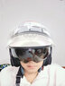 YOHE  永恒3C頭盔摩托車(chē)頭盔四季男女半盔保暖安全帽雙鏡片大半盔868 珠光白3C XL碼建議（57-59cm) 曬單實(shí)拍圖