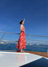 拓澀（TUOSE）連衣裙香港潮牌夏季新款露背沙灘裙海邊度假仙女雪紡高腰吊帶連衣裙波西米亞長裙 花色 XL 曬單實拍圖