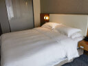 源生活 白色酒店四件套 60支星级3cm缎纹纯棉床上用品床单被套  1.5米床 实拍图