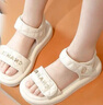 G·DUCK KIDS女童涼鞋新款夏季中大兒童女孩防滑軟底沙灘鞋5-15歲學(xué)生公主鞋子 米色 34 內(nèi)長21.3cm 曬單實(shí)拍圖