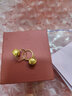 百泰首飾（BATAR JEWELLERY）生日禮物黃金耳飾女5G車花繡球圓圈耳環(huán)足金耳圈送媽媽女友 3.84g 曬單實(shí)拍圖