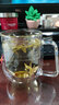 淳意 玻璃茶杯咖啡杯 雙層耐熱玻璃茶具水杯男女士帶把茶杯隔熱馬克杯 300ml無蓋+玻璃勺 曬單實拍圖
