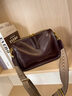 viney牛皮包包女包時(shí)尚枕頭包休閑斜挎單肩包生日禮物高級感送女友老婆 【酒咖色】女生實(shí)用走心 品牌小眾百搭輕奢休閑通勤 曬單實(shí)拍圖