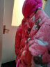 特丝格斯（TSGS）睡衣女冬季加厚套装珊瑚绒三层夹棉衣加绒加大码法兰绒保暖家居服 2103豆沙色 XXL（三层加厚夹棉） 实拍图